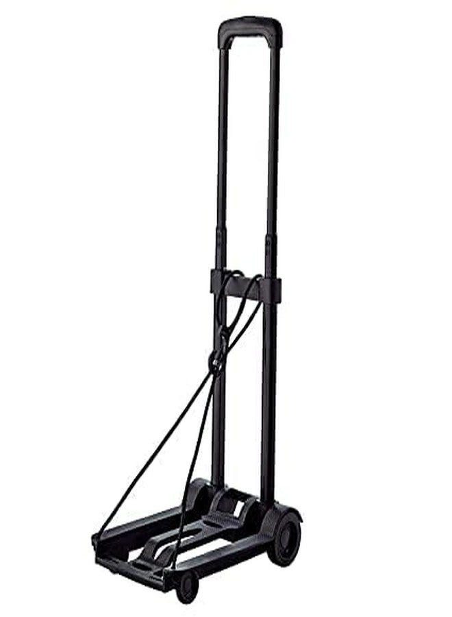 Gikvni Plastic Foldable 25 kg Luggage Hand Truck Cart Trolley With Telescopic Rod for Lifting Heavy Weight - Wheels for Home Office Car - Image 1